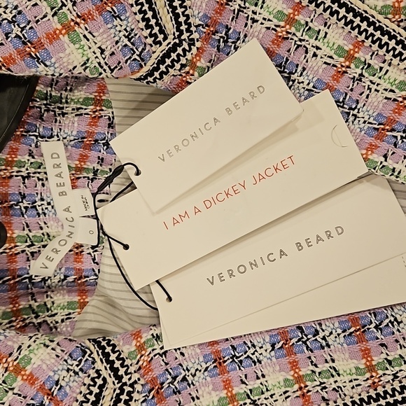 💕VERONICA BEARD💕 Etney Tweed Dickey Jacket ~ Light Lavender Multi-Color 0 NWT - Picture 15 of 16